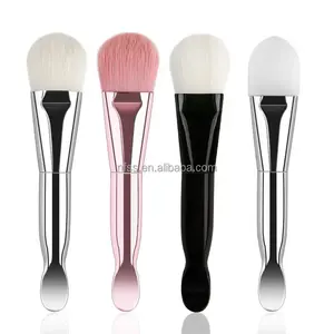 Oem Cute Skin Care Double Side Ended Small Face Pack Mask Makeup Brush Hollywood Complexion Electroplated Facial Cosmetic Brush