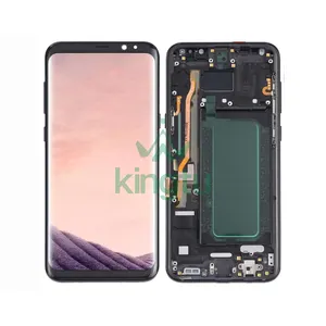 Digitalizzatore schermo LCD TFT assemblaggio completo con cornice per Ecran DE Samsung Galaxy S8 + S8Plus SM-G955