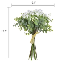 Karangan Bunga Baby Breath dan 6 Bunga Eucalyptus Artificial Silver Dollar