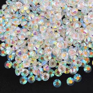 Rhinestone Kaca Transparan AB Tanpa Lapisan, Flat Back Non Hot Fix, Ukuran SS3 SS4 SS6 SS8 SS10 SS16 SS20 SS30, Grosir untuk Pakaian - Product Image 1