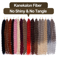 Cheveux au crochet en fibre Kanekalon, ondulations Ocean Water Wave, 30 pouces, cheveux à tresser Deep Wave, extensions de cheveux ondulés lâches au crochet