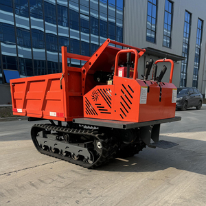 Chargeuse sur chenilles diesel de 1 tonne avec benne hydraulique, pompe et engrenages, moment de charge élevé pour ferme/verger/rizière, certifiée CE - Product Image 3