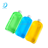 Vente chaude 300ml 350ml 400ml 500ml bouteilles en plastique PET en gros bouteilles de jus de thé au lait carrées plates jetables