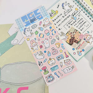 Nekoni karikatür kırtasiye planlayıcısı Sticker <span class=keywords><strong>Kitty</strong></span> kedi köpek yavru tavşan Bunny Jerry Hamster için kağıt yaratıcı çıkartmalar - Product Image 5