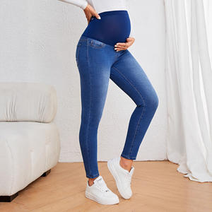 MAQVOB Factory OEM ODM Vente en gros à prix abordable Pantalons en jean pour femmes, décontractés, délavés, coupe slim, et pantalons en jean pour femmes enceintes - Product Image 2