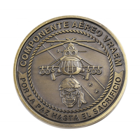 Pièce de monnaie en bronze 3D fabriquée par Shaunghua, gravée sur mesure, médaille en métal double face, pièces de monnaie souvenirs personnalisées, pièce de monnaie de défi en cuivre antique