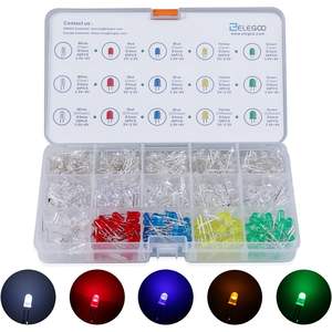 ELEGOO 3mm and 5mm <strong>LED</strong> Kit Diffused and Clear Assorted 5 Colors Pack of 600 Development Boards Compatible with <strong>for</strong> <strong>Arduino</strong> - Product Image 4