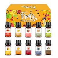 Huile parfumée fruitée pour la fabrication de bougies et de savon, huiles essentielles de qualité supérieure 10ml X 10 ensemble d'huiles pour diffuseur d'aromathérapie