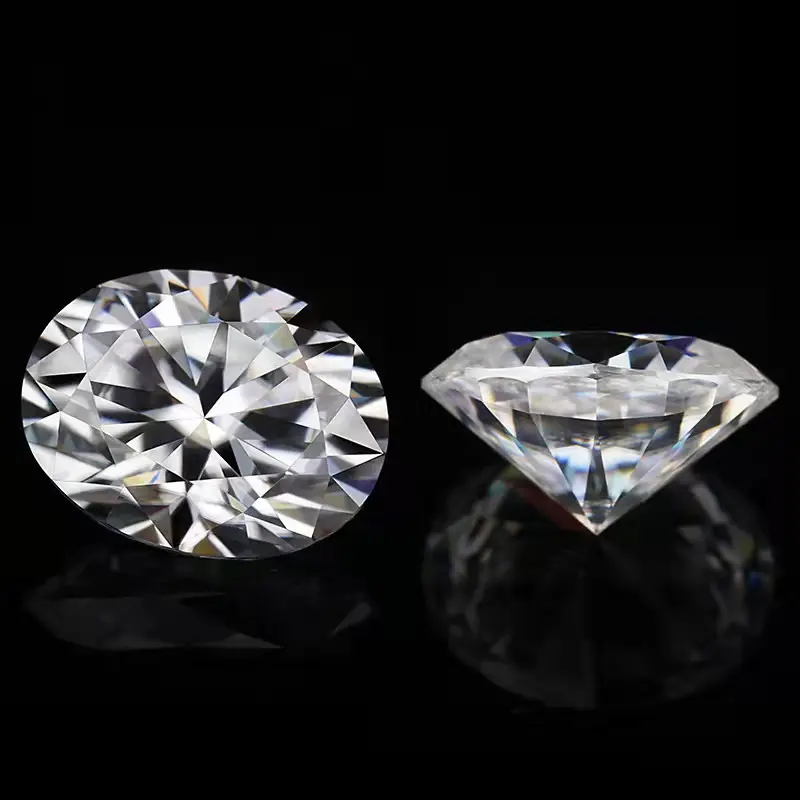 Ovale Moissaniote diamant nu pierre blanc haute qualité usine en gros culture de diamants CVD HPHT