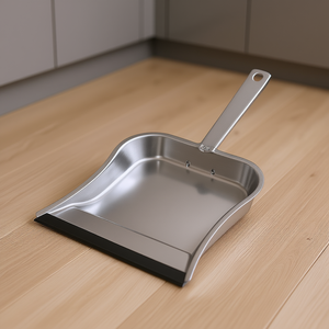 Recogedor de polvo de acero inoxidable TURK con mango y borde para limpieza - Product Image 3