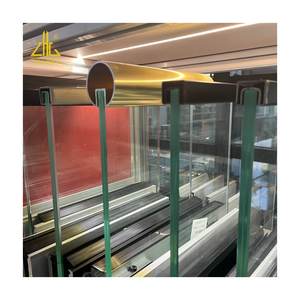 Durable 6063-T5 / 6061-T6 Aluminum <strong>Handrails</strong> for <strong>Outdoor</strong> Staircases: Powder Coating and Wood Grain Treatments - Product Image 1
