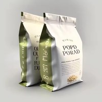 Sacs à café à impression personnalisée avec valve et fermeture à glissière Emballage en grains de café en feuille d'aluminium 250g Pochettes en mylar à fond plat sur 8 côtés