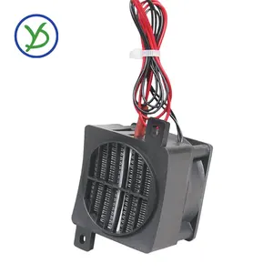 12V 50W calor elemento termostato aquecedor ventilador calor ventilador para incubadora Ptc cerâmica termistor isolamento ventilador aquecedor