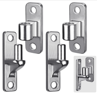 Charnières de portail monobloc en acier inoxydable 304, finition polie, fixation murale pour clôture grillagée agricole
