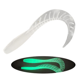 Palmer 5,8 cm 7,5 cm 8,6 cm Curled Long Tail Soft Fishing Köder Plastic Grub Soft Plastic Wurm köder Bass Soft Lure - Product Image 6