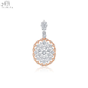 Newest Products Vintage Antique Lace Craft Shiny Exquisite Pendant Jewelry Handmade Real Natural Diamonds 18K Solid Gold Pendant - Product Image 1