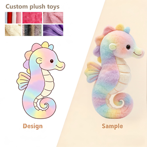Peluche Personalizzato a Forma di Cavalluccio Marino con Colori Sfumati, Regalo Promozionale, <span class=keywords><strong>Animale</strong></span> di Peluche Personalizzato - Product Image 1