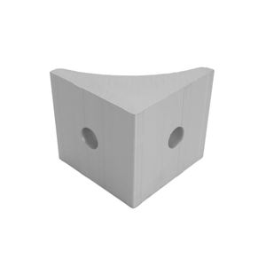 Серебряное окисление 90 градусов Алюминиевый профиль угловой соединитель треугольный угловой армирующий кронштейн - Product Image 6