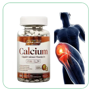 OEM Vegan calcio liquido VD3 K2 softgels salute ossa integratore 1000mg di calcio liquido VD3 K2 softgel - Product Image 1