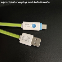 Layar LED ponsel pengisian daya Cepat kabel data USB C untuk USB A kabel dengan kotak kemasan