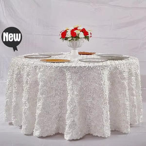 Tovaglia rotonda rosetta tovaglia per la festa di compleanno di nozze da sposa - Product Image 2