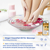 Huile essentielle de gingembre 100% pure pour le soin de la peau, aromathérapie, massage, huile corporelle au gingembre, huile de massage amincissante, vente en gros