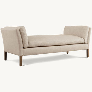 आधुनिक न्यूनतम डिजाइन इनडोर फर्नीचर नरम कपड़े असबाब ओक लेग बेंच और कपड़े सोफा - Product Image 3