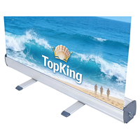 Support de bannière enroulable en alliage d'aluminium imprimé sur mesure 85x200cm, présentoir rétractable pour salon professionnel, exposition, publicité