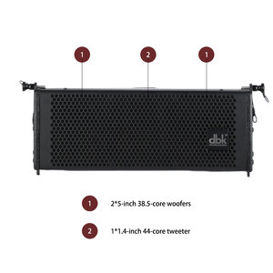 Altavoces de matriz de línea de rango completo dual de 5 pulgadas, sistema PA con bocina de imán de neodimio completo, altavoz de matriz de línea profesional para escenario - Product Image 3