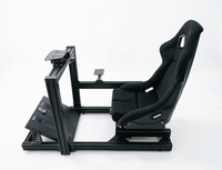 Simulateur de conduite DIY 4080 en aluminium avec siège améliorable pour levier de vitesses et frein à main, montage facile, compatible avec toutes les bases Direct Drive principales