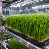 Conteneur intelligent de culture aéroponique pour aliments du bétail, armoire à fourrage avec pompe pour la culture intérieure d'herbe d'orge