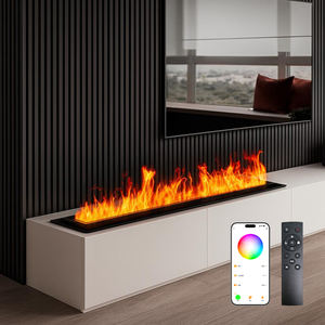 Cheminée élégante et luxueuse à effet de brouillard, flammes LED dynamiques, un choix privilégié pour l'ameublement de la maison - Product Image 4