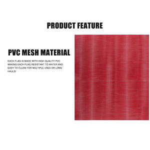 ธงนิรภัยตาข่ายพีวีซี18X18นิ้ว/24x24นิ้วแบบมีสายรัด Fmcsa ได้รับการรับรองจาก393.87 - Product Image 3