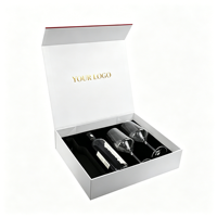 Boîte à vin magnétique pliable de haute qualité, emballage rigide en papier de luxe, impression personnalisée pour champagne, vin rouge, spiritueux