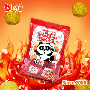 Caramelle all'ingrosso Custom Private Label alla rinfusa Mini Mala-aromatizzato croccante Puff palla biscotti soffiato Halal piccante snack per bambini OEM - Product Image 4