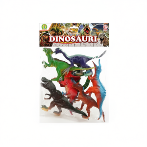 Dinosaurs Toy Set 6 Pieces Assorted Colors <b>Plastic</b> Figures For Kids Age 3+ - Product Image 2