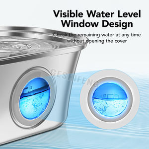 Dispensador de Agua para Mascotas de 3.2L con Carcasa de Acero Inoxidable, Fuente de Agua Inteligente con Circulación Automática y Ventana en Forma de O - Product Image 5