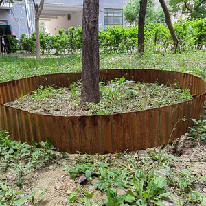 Bordure de jardin de haute qualité 15CM X 5M en métal rouillé - Product Image 1