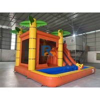 Château gonflable de qualité commerciale avec piscine à vendre, château gonflable professionnel pour sauter