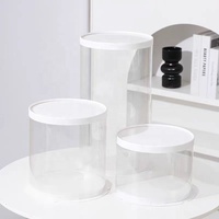 Boîte à gâteau ronde transparente 6 po, 8 po, 10 po, simple couche, double couche, plus de hauteur, quatre couches de boîte d'emballage pour gâteau