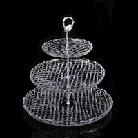 Worthbuy — Mini service de noël, support en cristal, assiette à gâteau avec couvercle