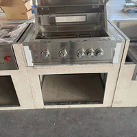 Cuisine extérieure modulaire non assemblée, cuisine extérieure en acier inoxydable