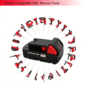 Draadloze slaghamer boormachine gereedschap vervangende 18V/2Ah oplaadbare batterij M18 voor MIL - Product Image 3