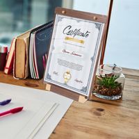 Plaque de récompense de support de cadre de certificat en bois écologique personnalisé et présentoir de trophée Technique polie