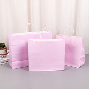 Sacchetto di <span class=keywords><strong>carta</strong></span> Kraft colorato personalizzato con manico <span class=keywords><strong>carta</strong></span> Kraft per imballaggio ecologico - Product Image 5