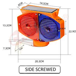 Ce cường độ cao LED năng lượng mặt trời tín hiệu giao thông nhấp nháy an toàn cảnh báo ánh sáng <span class=keywords><strong>Cone</strong></span> chướng ngại vật ánh sáng - Product Image 4