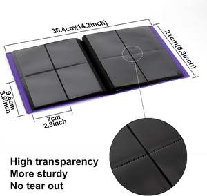 Pokemoned Card Locker <span class=keywords><strong>4</strong></span> poches PP Binder avec transparence supérieure Firm Build Dust Block TCG Collection Holder pour TCG - Product Image 1