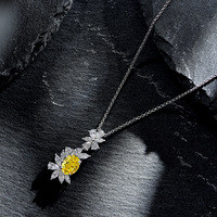 Colgante de Plata de Ley 925 con Zirconia 5A, Collar personalizado de alta calidad, 7mm x 9mm, regalo de San Valentín
