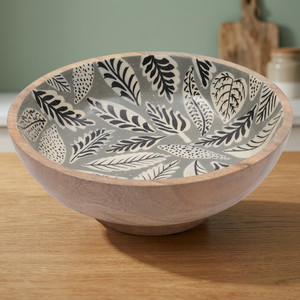 Marvelous Vintage Polished Eco-Friendly Wooden Home Serving <b>Bowl</b> 100% Wood Printed Salad <b>Pasta</b> Collectable Parties Made Uttar - Product Image 1
