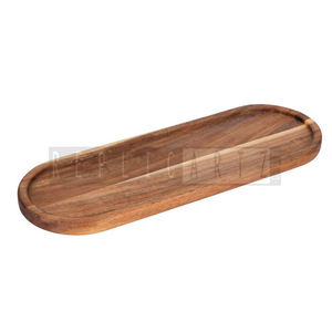 ถาดเสิร์ฟกาแฟทำจากไม้ธรรมชาติพร้อมที่จับถาดรองบนโต๊ะกาแฟทรงสี่เหลี่ยม - Product Image 1